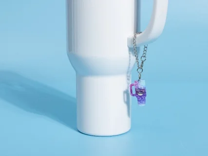 Sublimation Blank Aluminum Name Tag Ornament for Stanley Tumbler(2*3.55*0.14cm,Tumbler shape)