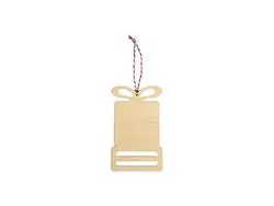 Portabilletes de madera contrachapada sublimación (9,5 * 15,7 * 0,4 cm, forma de caja de regalo)