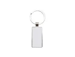 Porta-Chaves Dupla Face com Insert 2.2*5.1cm-Prateado