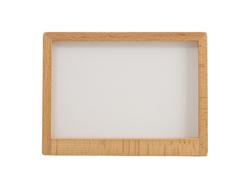 Porta-retratos em madeira de faia de 15 cm com inserção em acrílico