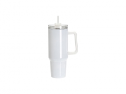 Sublimation Blanks 40oz 1200ml Stainless Steel White Travel Tumbler with White Handle