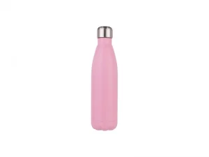 Engraving Blanks 17oz/500ml Stainless Steel Cola Bottle(Matt Pink)