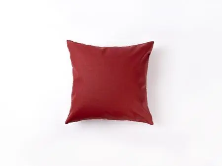 Engraving Leather Pillow Cover(Red W/ Black, 40*40cm)