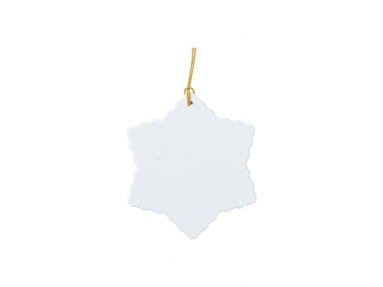 Sublimation Blanks Plastic Snowflake Ornament(6.5*7.4cm)