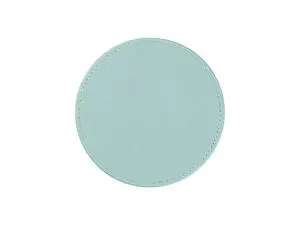 Engraving Blanks Round Leather Mug Coaster(Teal W/ Black, φ10cm)