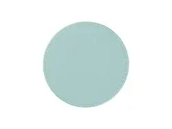 Engraving Blanks Round Leather Mug Coaster(Teal W/ Black, φ10cm)