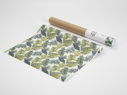 Hydro Sublimation Transfer Paper Roll(Green Tropic Leaves, 38*1220cm/ 15in x 40ft)