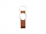 Sublimation Strip PU Key Chain(Oval, Brown)