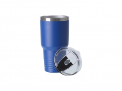 Engraving Blanks 30oz/900ml Powder Coated Stainless Steel Tumbler w/ Ringneck Grip (Royal Blue)