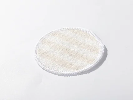Sublimation Blanks Linen Round Mug Coaster(10*10cm, Beige and Light Yellow Stripe)