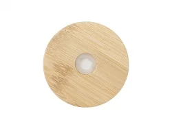Bamboo Lid with Straw Hole and Silicone Ring Gasket for BN27