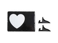 Slate with Sublimatable White Heart Patch (15*20cm/5.9&quot;*7.9&quot;)